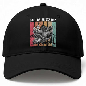He Is Rizzin Baseball Cap Funny Christian Football Lover Gift TS12 Print Your Wear