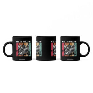 He Is Rizzin Coffee Mug Funny Christian Football Lover Gift TS12 Print Your Wear
