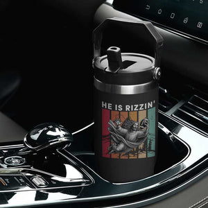 He Is Rizzin Flip Straw Tumbler Funny Christian Football Lover Gift TS12 Print Your Wear