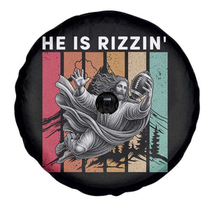 He Is Rizzin Spare Tire Cover Funny Christian Football Lover Gift TS12 Print Your Wear