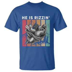 He Is Rizzin T Shirt Funny Christian Football Lover Gift TS12 Royal Blue Print Your Wear