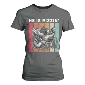 He Is Rizzin T Shirt For Women Funny Christian Football Lover Gift TS12 Dark Heather Print Your Wear