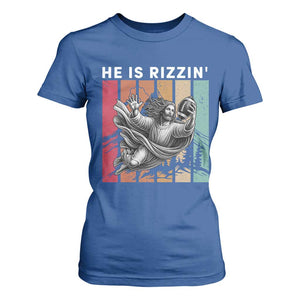 He Is Rizzin T Shirt For Women Funny Christian Football Lover Gift TS12 Royal Blue Print Your Wear