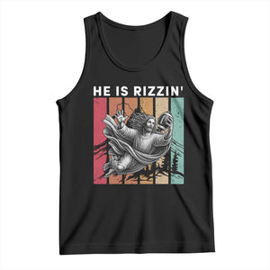 He Is Rizzin Tank Top Funny Christian Football Lover Gift TS12 Black Print Your Wear