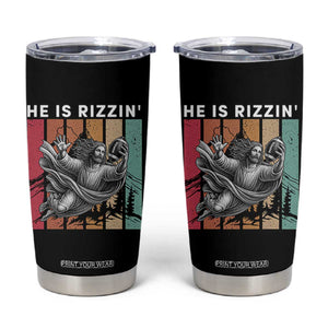 He Is Rizzin Tumbler Cup Funny Christian Football Lover Gift - Print Your Wear