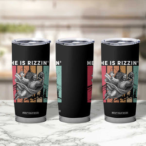 He Is Rizzin Tumbler Cup Funny Christian Football Lover Gift - Print Your Wear