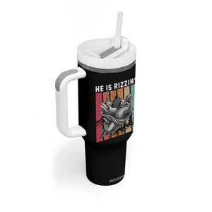 He Is Rizzin Tumbler With Handle Funny Christian Football Lover Gift TS12 Print Your Wear
