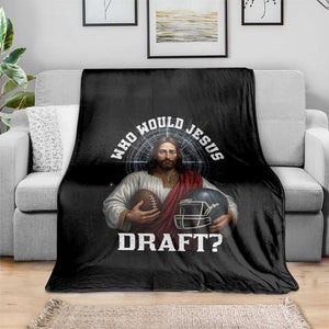 Christian Football Gift Throw Blanket Who Would Jesus Draft TS12 Print Your Wear