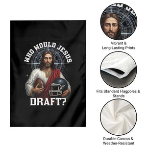Christian Football Gift Garden Flag Who Would Jesus Draft TS12 Print Your Wear