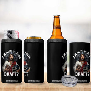 Christian Football Gift 4 in 1 Can Cooler Tumbler Who Would Jesus Draft TS12 Print Your Wear