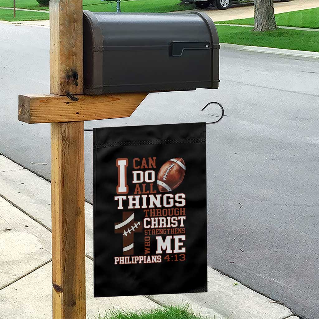 I Can Do All Things Through Christ Garden Flag Christian Football Athlete Gift TS12 Print Your Wear