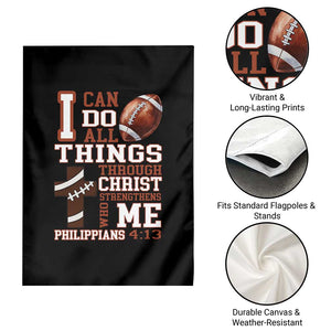 I Can Do All Things Through Christ Garden Flag Christian Football Athlete Gift TS12 Print Your Wear