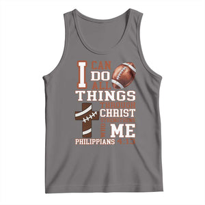 I Can Do All Things Through Christ Tank Top Christian Football Athlete Gift TS12 Deep Heather Print Your Wear