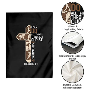 Christian Football Player Gift Garden Flag God Gives Me Strength TS12 Print Your Wear