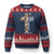 Christian Football Player Gift Ugly Christmas Sweater God Gives Me Strength - Print Your Wear