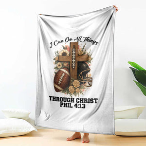Christian Motivation Gift Throw Blanket I Can Do All Things Through Christ Bible Verse TS12 Print Your Wear