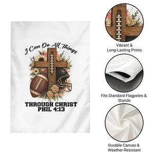 Christian Motivation Gift Garden Flag I Can Do All Things Through Christ Bible Verse TS12 Print Your Wear