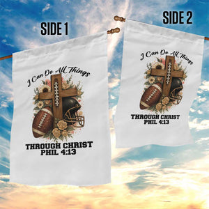 Christian Motivation Gift Garden Flag I Can Do All Things Through Christ Bible Verse TS12 Print Your Wear