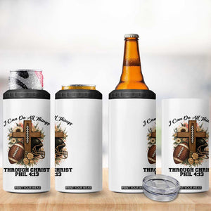 Christian Motivation Gift 4 in 1 Can Cooler Tumbler I Can Do All Things Through Christ Bible Verse TS12 Print Your Wear