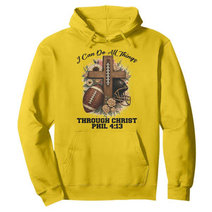 Christian Motivation Gift Hoodie I Can Do All Things Through Christ Bible Verse TS12 Daisy Print Your Wear