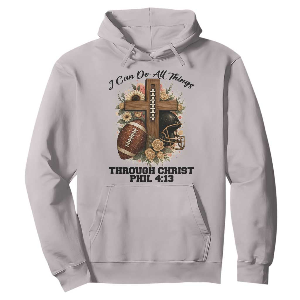 Christian Motivation Gift Hoodie I Can Do All Things Through Christ Bible Verse TS12 Ice Gray Print Your Wear
