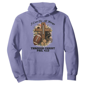 Christian Motivation Gift Hoodie I Can Do All Things Through Christ Bible Verse TS12 Violet Print Your Wear
