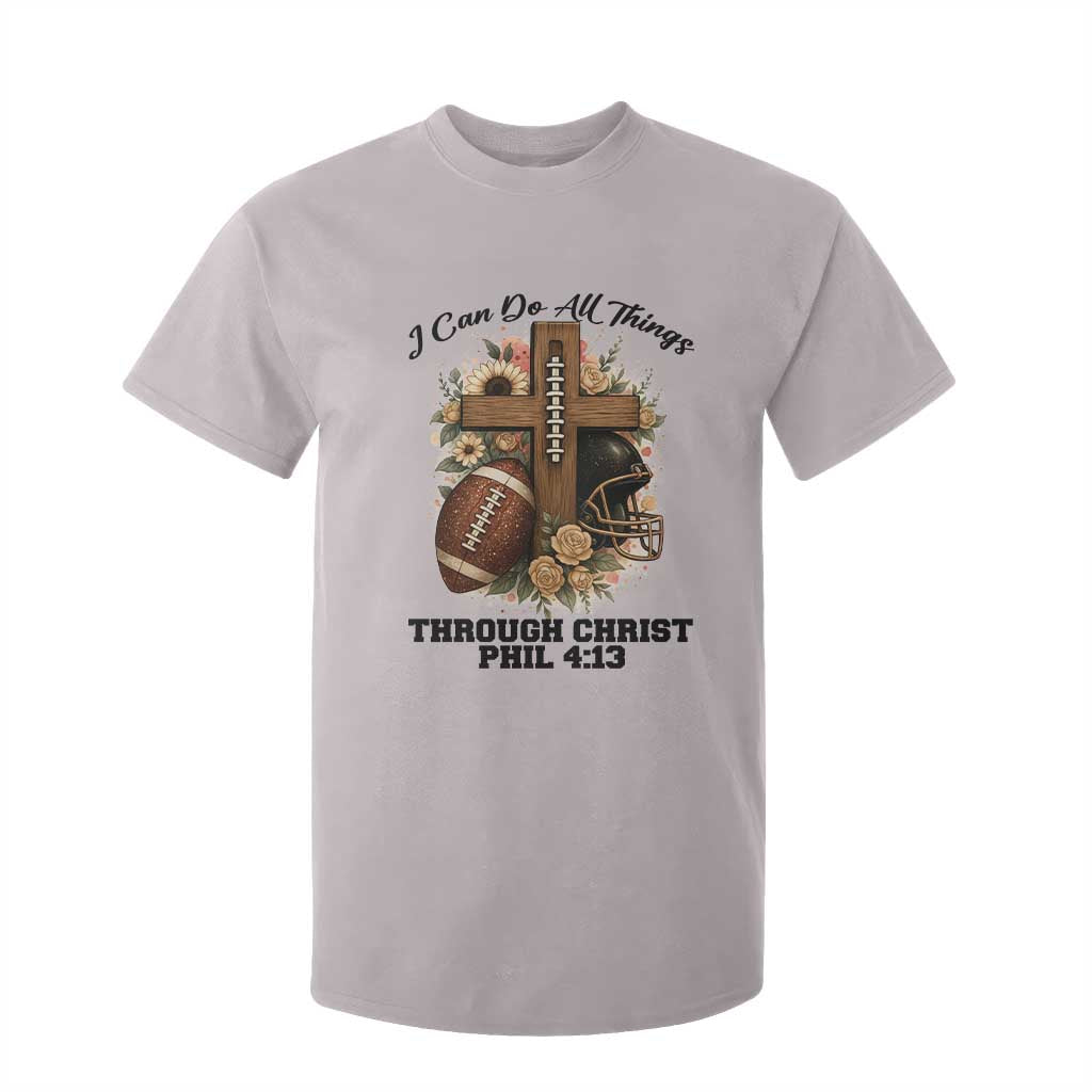 Christian Motivation Gift T Shirt For Kid I Can Do All Things Through Christ Bible Verse TS12 Ice Gray Print Your Wear