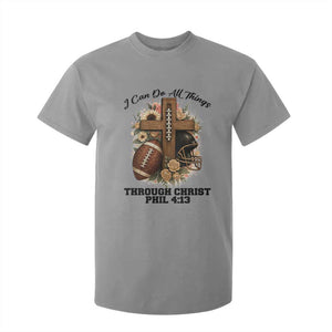 Christian Motivation Gift T Shirt For Kid I Can Do All Things Through Christ Bible Verse TS12 Sport Gray Print Your Wear
