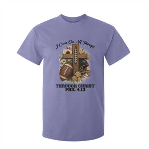 Christian Motivation Gift T Shirt For Kid I Can Do All Things Through Christ Bible Verse TS12 Violet Print Your Wear