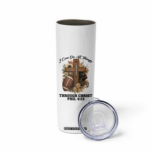 Christian Motivation Gift Skinny Tumbler I Can Do All Things Through Christ Bible Verse TS12 Print Your Wear