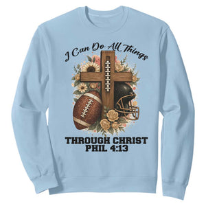 Christian Motivation Gift Sweatshirt I Can Do All Things Through Christ Bible Verse - Print Your Wear