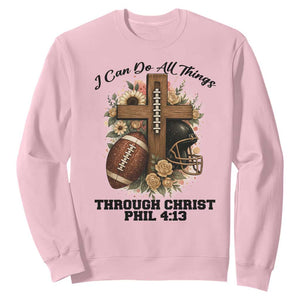 Christian Motivation Gift Sweatshirt I Can Do All Things Through Christ Bible Verse - Print Your Wear