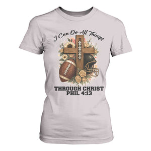Christian Motivation Gift T Shirt For Women I Can Do All Things Through Christ Bible Verse TS12 Ice Gray Print Your Wear