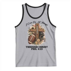 Christian Motivation Gift Tank Top I Can Do All Things Through Christ Bible Verse TS12 Athletic Heather Black Print Your Wear