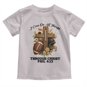 Christian Motivation Gift Toddler T Shirt I Can Do All Things Through Christ Bible Verse TS12 Ice Gray Print Your Wear