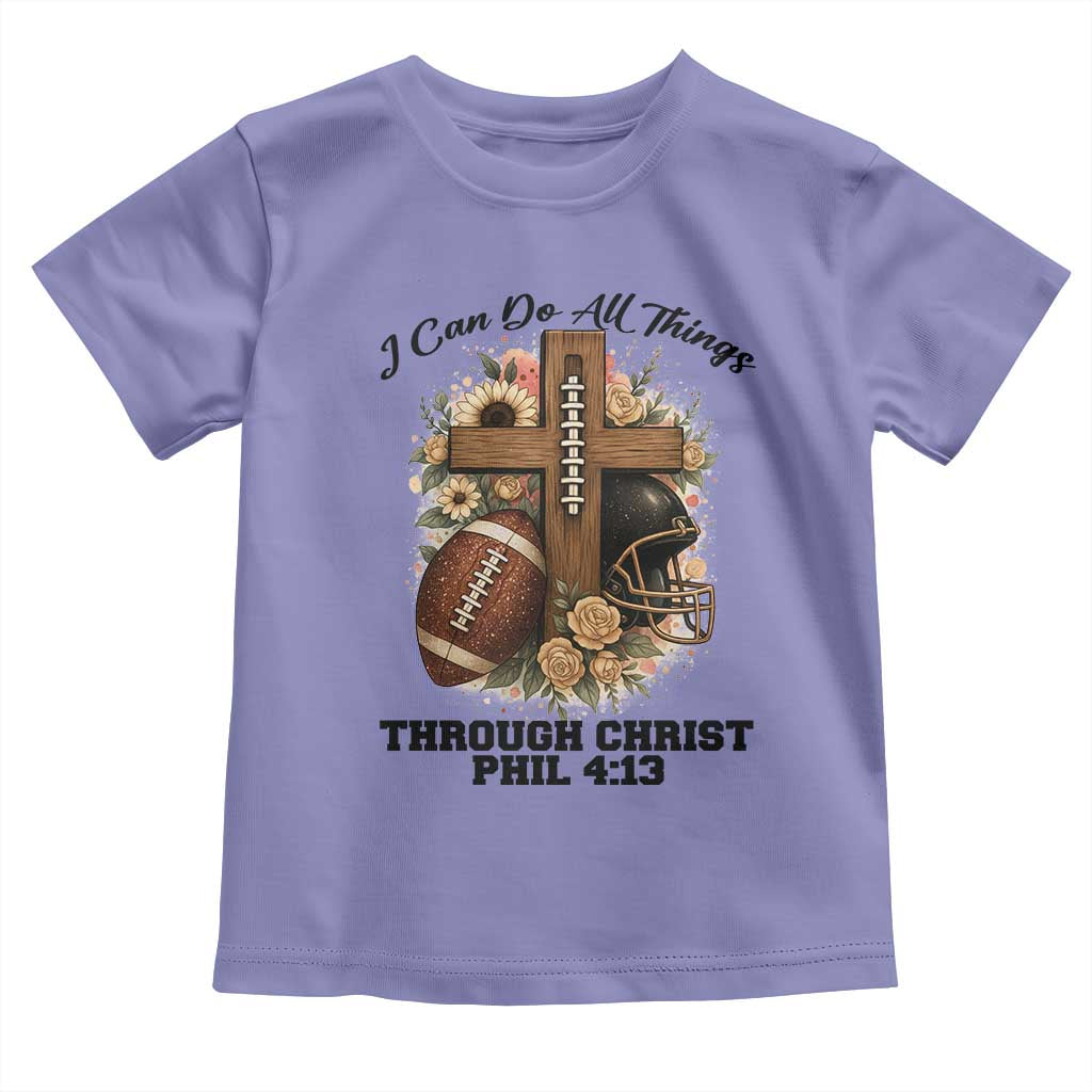 Christian Motivation Gift Toddler T Shirt I Can Do All Things Through Christ Bible Verse TS12 Violet Print Your Wear