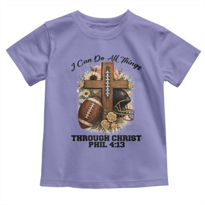 Christian Motivation Gift Toddler T Shirt I Can Do All Things Through Christ Bible Verse TS12 Violet Print Your Wear