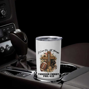 Christian Motivation Gift Tumbler Cup I Can Do All Things Through Christ Bible Verse - Print Your Wear