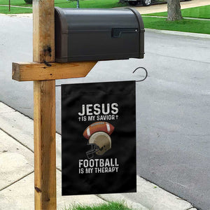 Jesus Is My Savior Football Is My Therapy Garden Flag Christian Football Lover TS12 Print Your Wear