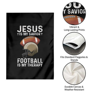Jesus Is My Savior Football Is My Therapy Garden Flag Christian Football Lover TS12 Print Your Wear