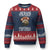 Jesus Is My Savior Football Is My Therapy Ugly Christmas Sweater Christian Football Lover - Print Your Wear