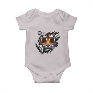 Funny Bengal Tiger Baby Onesie Football Lover Gift TS12 Ice Gray Print Your Wear