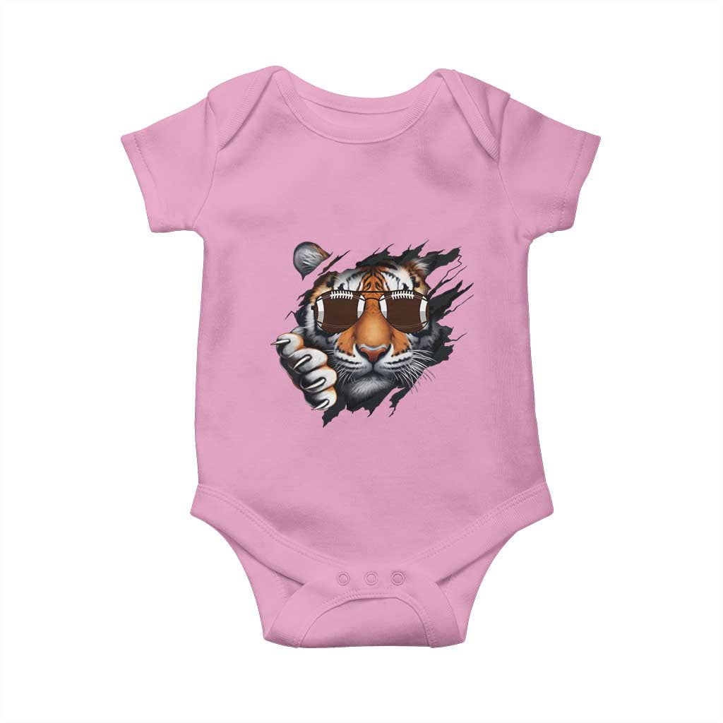 Funny Bengal Tiger Baby Onesie Football Lover Gift TS12 Light Pink Print Your Wear
