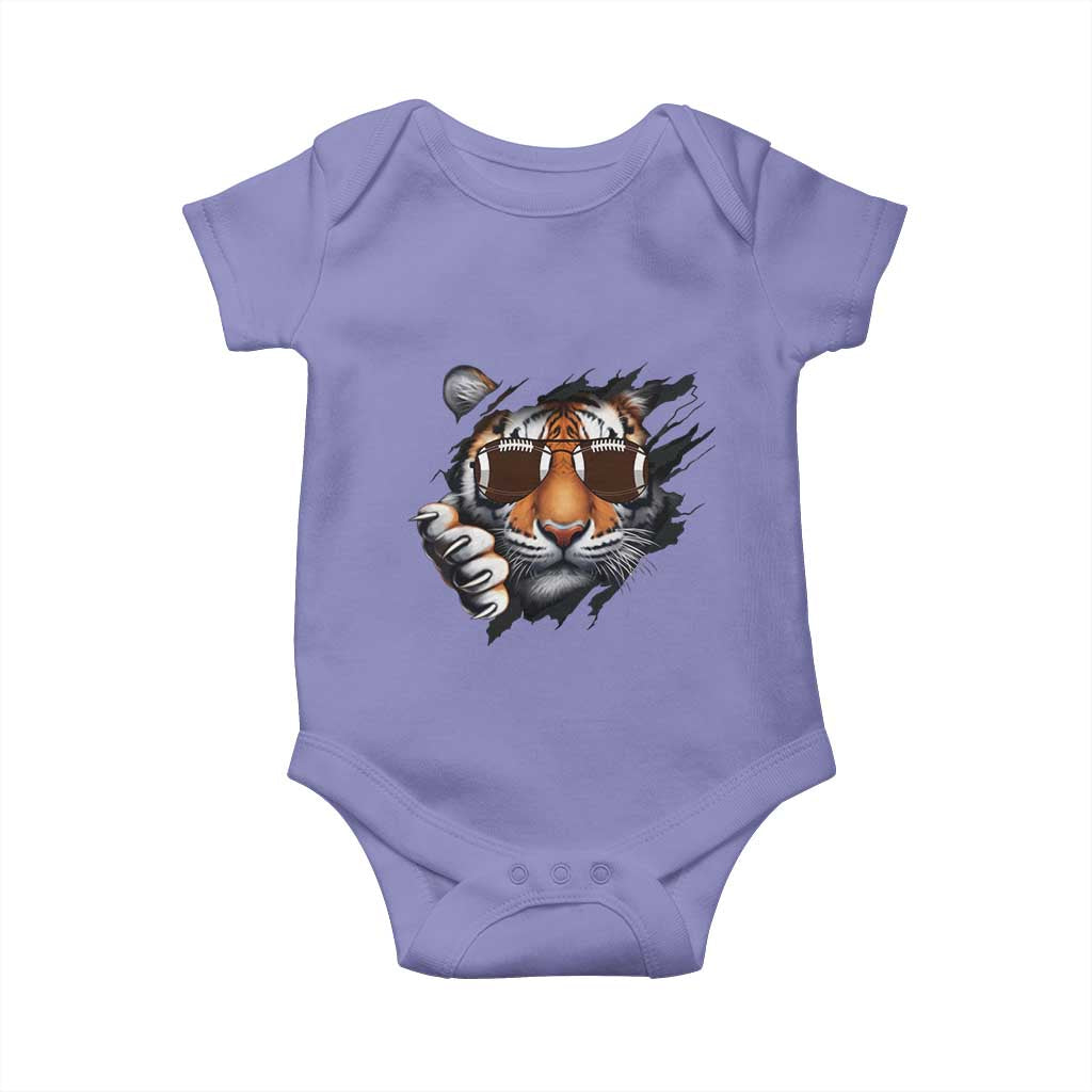 Funny Bengal Tiger Baby Onesie Football Lover Gift TS12 Violet Print Your Wear