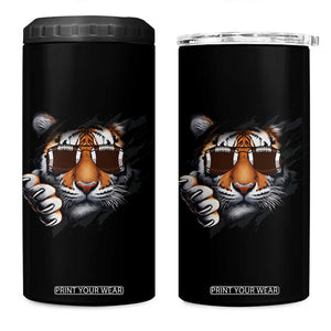 Funny Bengal Tiger 4 in 1 Can Cooler Tumbler Football Lover Gift TS12 One Size: 16 oz Black Print Your Wear