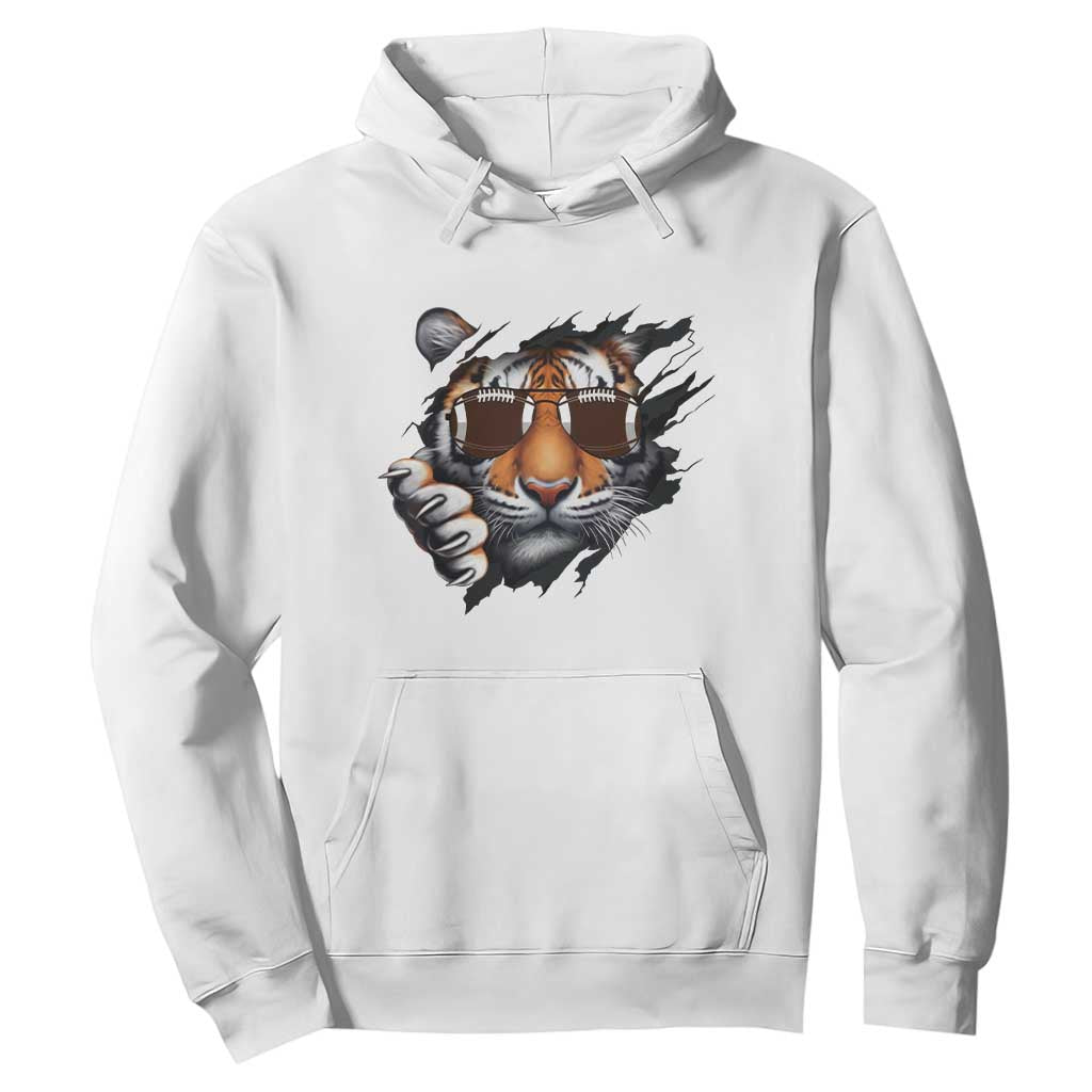 Funny Bengal Tiger Hoodie Football Lover Gift TS12 White Print Your Wear