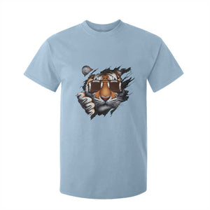 Funny Bengal Tiger T Shirt For Kid Football Lover Gift TS12 Light Blue Print Your Wear