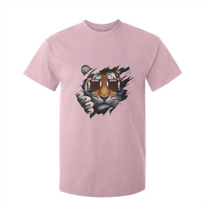 Funny Bengal Tiger T Shirt For Kid Football Lover Gift TS12 Light Pink Print Your Wear