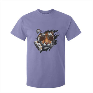 Funny Bengal Tiger T Shirt For Kid Football Lover Gift TS12 Violet Print Your Wear