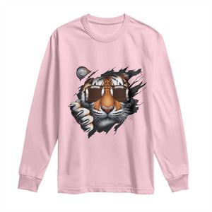Funny Bengal Tiger Long Sleeve Shirt Football Lover Gift TS12 Light Pink Print Your Wear